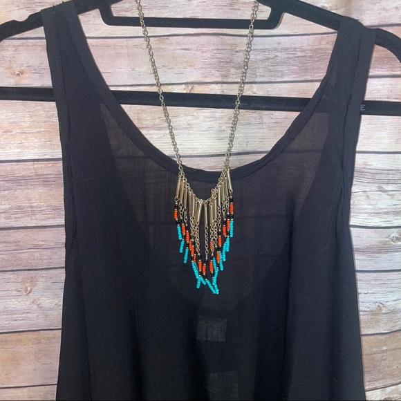 *FREE w purchase* or $8 - Beaded Tribal Fringe Necklace - Picture 9 of 14